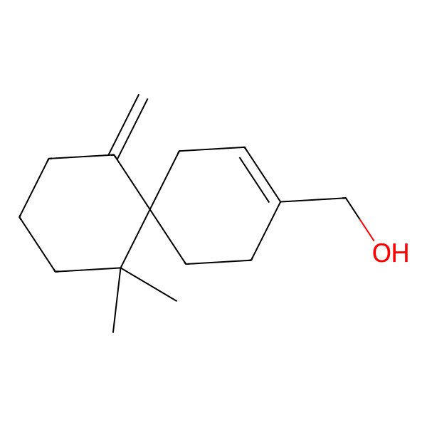 2D Structure of [(6S)-5,5-dimethyl-1-methylidenespiro[5.5]undec-9-en-9-yl]methanol