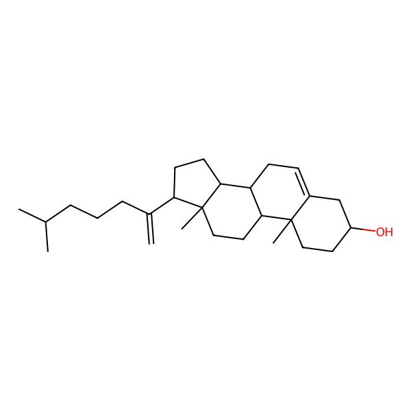 2D Structure of Cholesta-5,20-dien-3-ol, (3beta)-