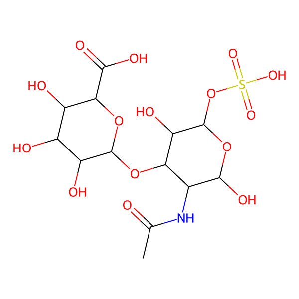 2D Structure of Chondroitin, 4-(hydrogen sulfate), sodium salt