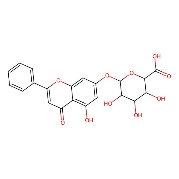 2D Structure of Chrysin-7-O-beta-D-glucoronide