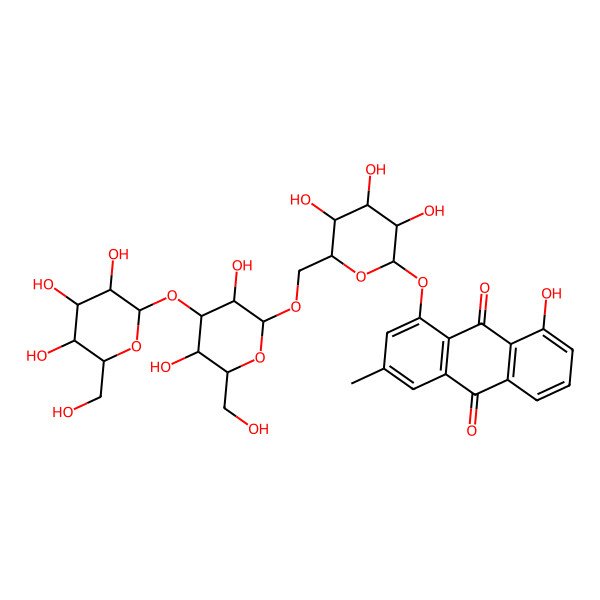 2D Structure of Chrysophanol 1-triglucoside