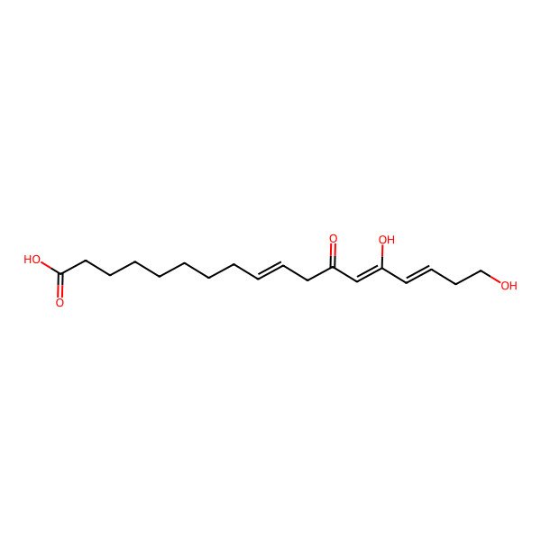 2D Structure of (9Z,13Z,15E)-14,18-Dihydroxy-12-oxo-9,13,15-octadecatrienoic acid