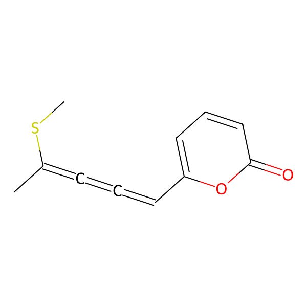 2D Structure of 6-(4-Methylsulfanylpenta-1,2,3-trienyl)pyran-2-one