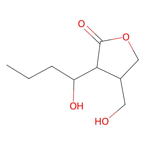 2D Structure of [(2r,3r,6r)-2-(Hydroxybutyl)-3-(hydroxymethyl)butanolide]