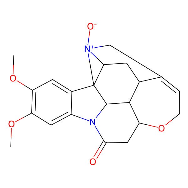 2D Structure of (4Ar,5aS,6R,8aS,13aS,15aS,15bR)-10,11-dimethoxy-6-oxido-4a,5,5a,7,8,13a,15,15a,15b,16-decahydro-2H-4,6-methanoindolo[3,2,1-ij]oxepino[2,3,4-de]pyrrolo[2,3-h]quinolin-6-ium-14-one