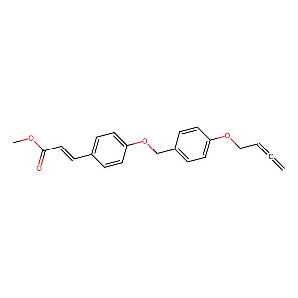 2D Structure of Methyl 3-[4-[(4-buta-2,3-dienoxyphenyl)methoxy]phenyl]prop-2-enoate