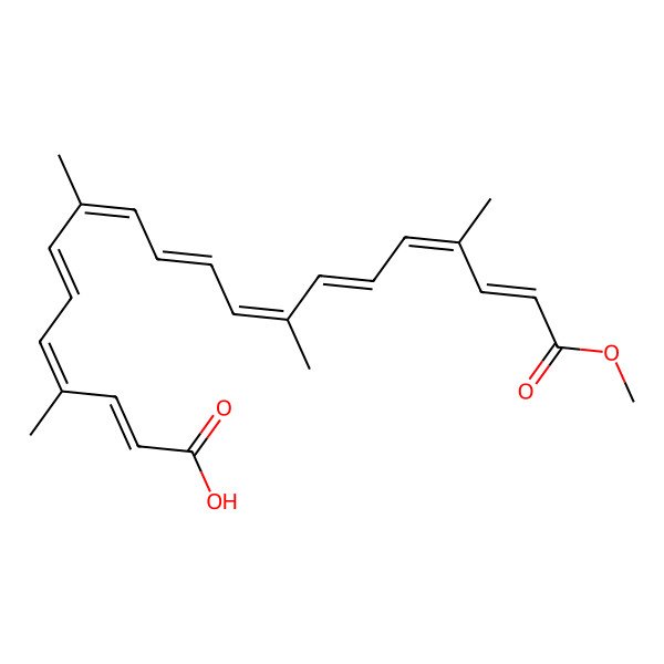 2D Structure of 20-Methoxy-4,8,13,17-tetramethyl-20-oxoicosa-2,4,6,8,10,12,14,16,18-nonaenoic acid