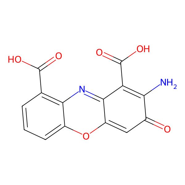2D Structure of Cinnabarinic Acid