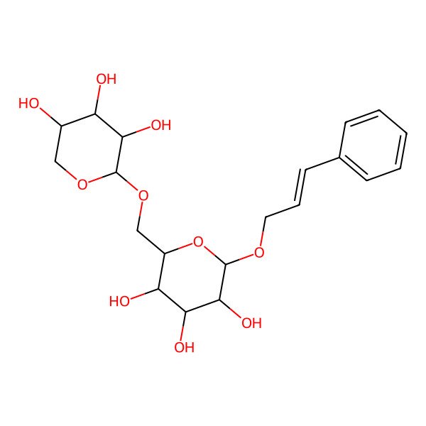 2D Structure of Cinnamyl 6-O-beta-D-xylopyranosyl-beta-D-glucopyranoside