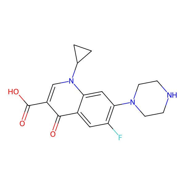 2D Structure of Ciprofloxacin