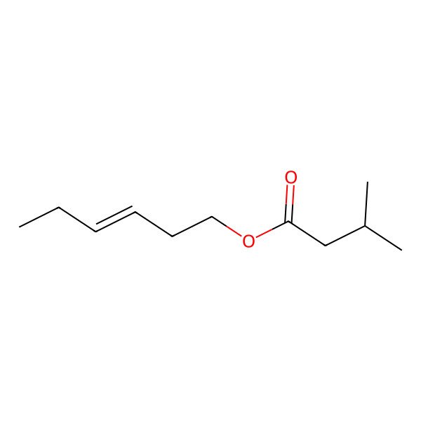 2D Structure of Butanoic acid, 3-methyl-, 3-hexenyl ester