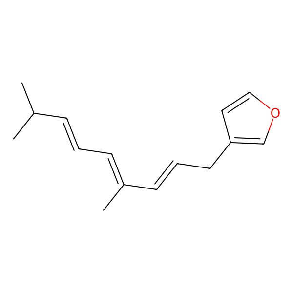 2D Structure of (Z,Z,E)-3-(4,8-Dimethyl-2,4,6-nonatrienyl)-furan