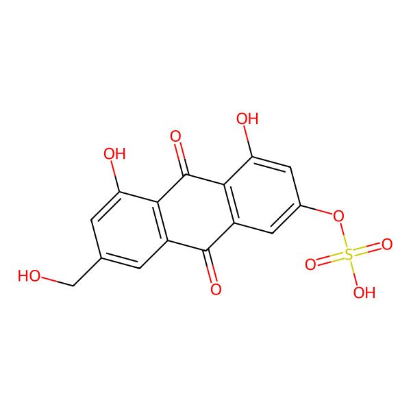 2D Structure of citreorosein-3-O-sulphate