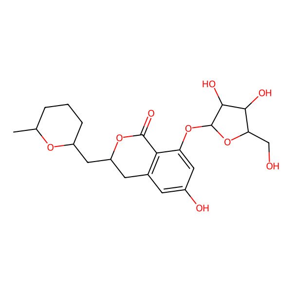 2D Structure of Cladosporin 8-O-alpha-ribofuransoide