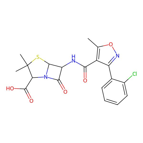 2D Structure of Cloxacillin