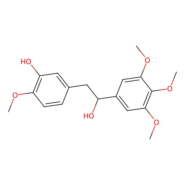 2D Structure of 5-[(2S)-2-hydroxy-2-(3,4,5-trimethoxyphenyl)ethyl]-2-methoxyphenol