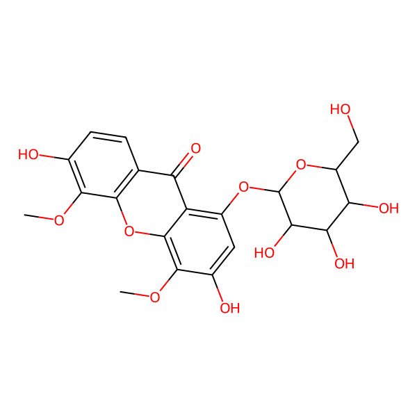2D Structure of corymbiferin 1-O-glucoside