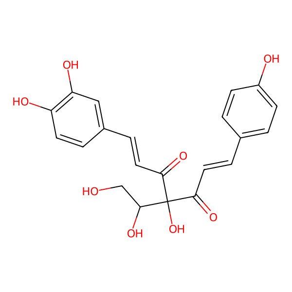 2D Structure of Coumaroyl-caffeoylglycerol