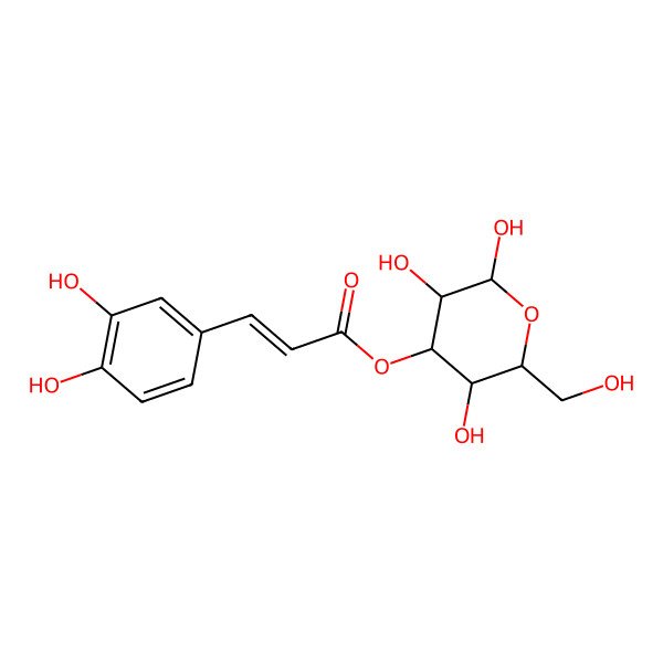 2D Structure of 3-O-caffeoyl-alpha-glucopyranose