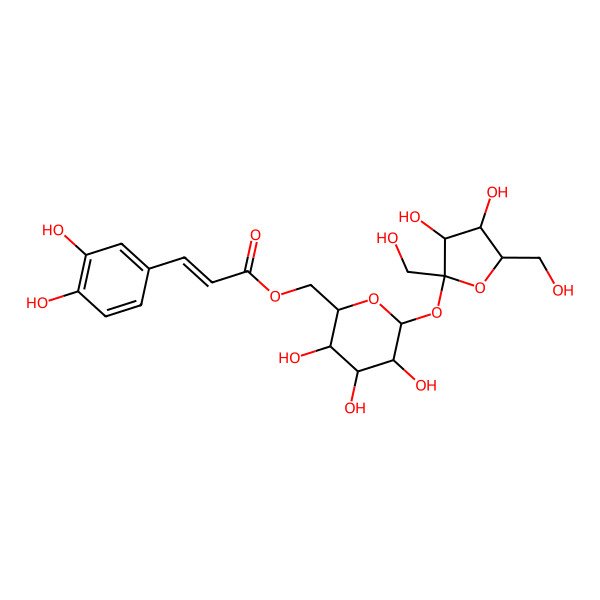 2D Structure of coumaroyl(3-OH)(-6)Glc(a1-2b)Tagf 2D Structure of coumaroyl(3-OH)(-6)Glc(a1-2b)Tagf