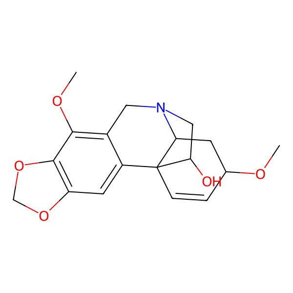 2D Structure of Crinan-12-ol, 1,2-didehydro-3alpha,7-dimethoxy-