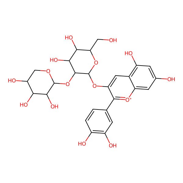 2D Structure of Cyanidin 3-lathyroside