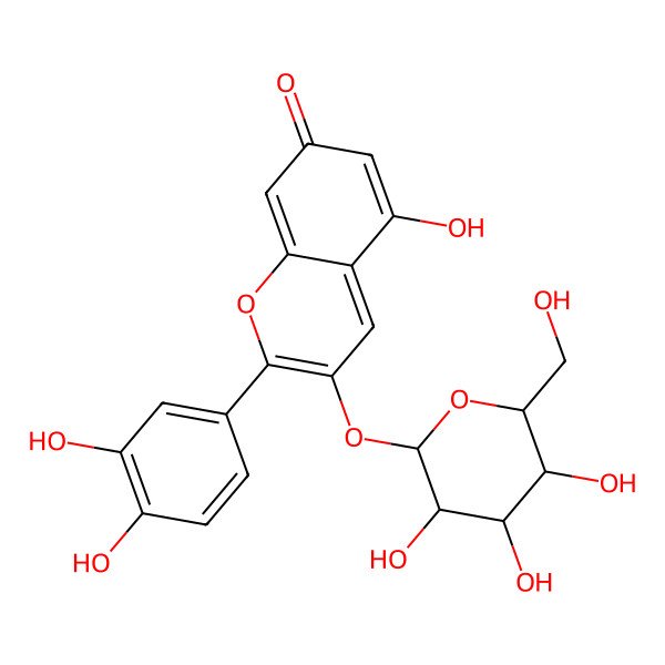2D Structure of cyanidin 3-O-beta-D-galactoside betaine