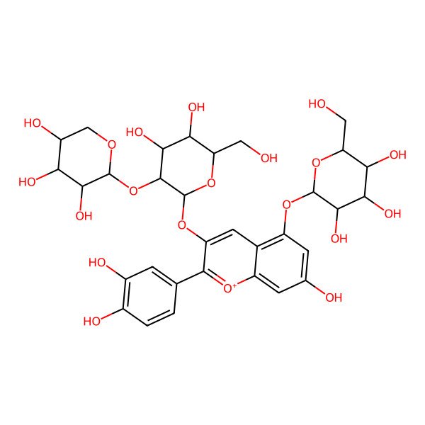 2D Structure of Cyanidin 3-sambubioside-5-glucoside