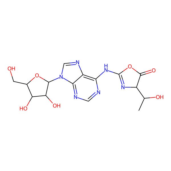 2D Structure of cyclic N(6)-threonylcarbamoyladenosine