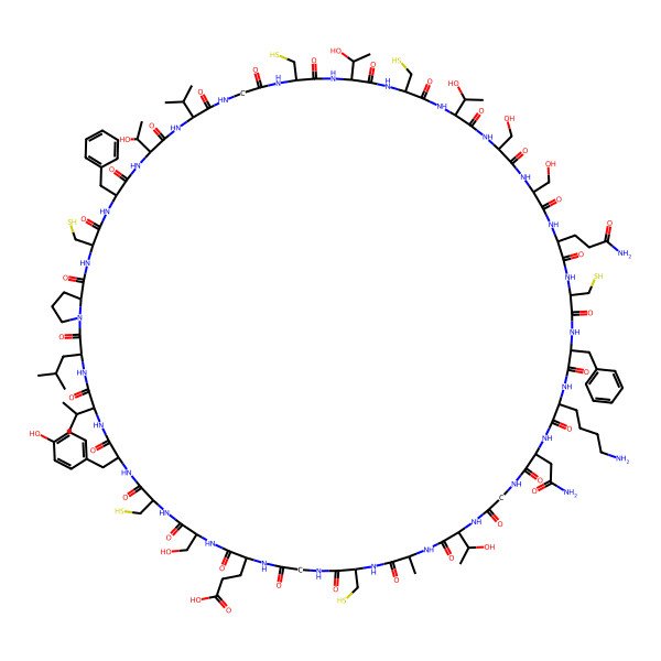 2D Structure of Cyclic (SCYVLPCFTVGCTCTSSQCFKNGTACGE)