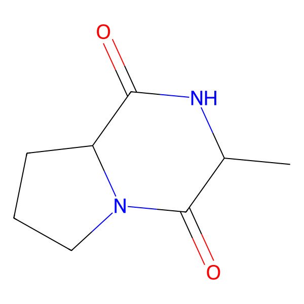 2D Structure of Cyclo(-D-Ala-L-Pro)