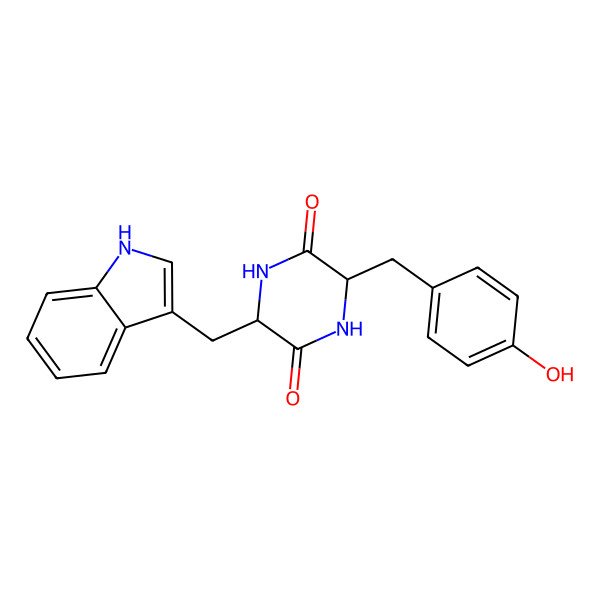 2D Structure of Cyclo(-D-Trp-Tyr)