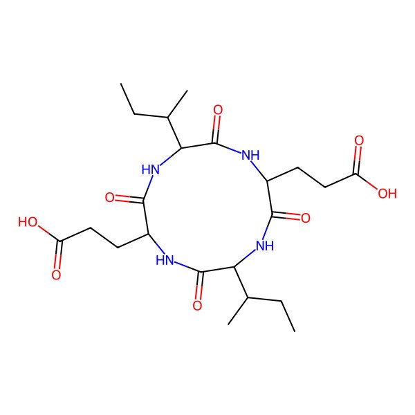 2D Structure of Cyclo-(L-Ile-L-Glu-L-Ile-L-Glu)