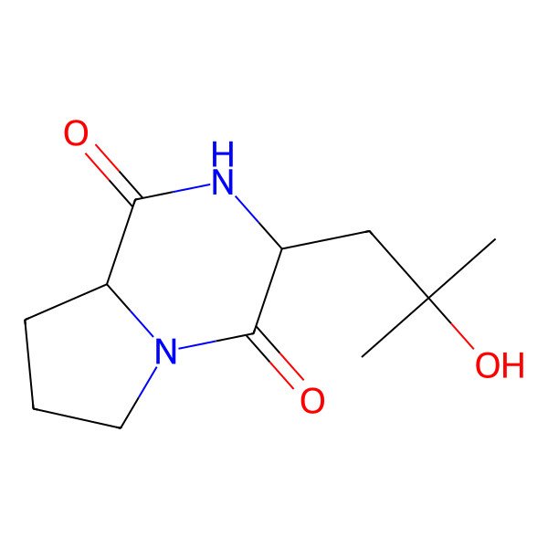 2D Structure of Cyclo-(L-Pro-4-OH-L-Leu)