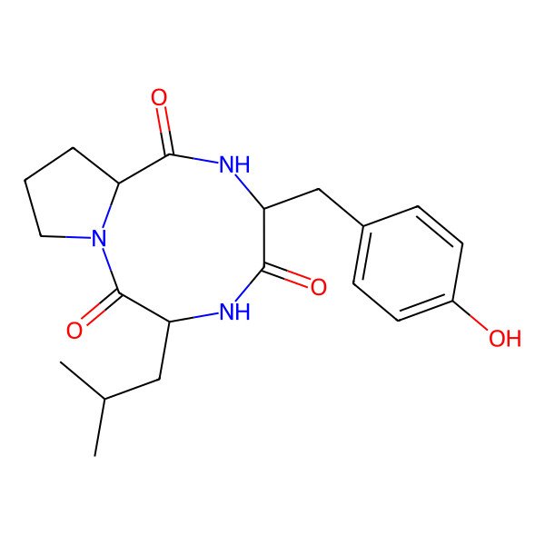 2D Structure of Cyclo-[L-Tyr-L-Leu-D-Pro]