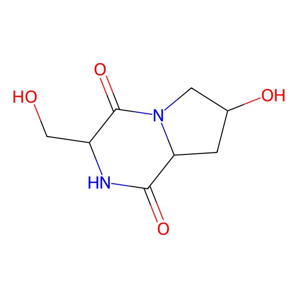 2D Structure of Cyclo-trans-4-L-Hydroxyprolyl-L-serine