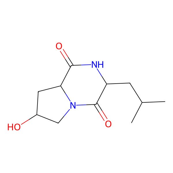 2D Structure of Cyclo(4-hydroxy-R-Pro-S-Leu)