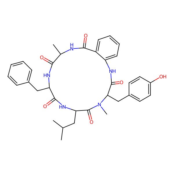 2D Structure of Cycloaspeptide C