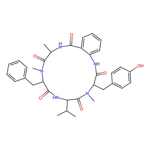 2D Structure of Cycloaspeptide D