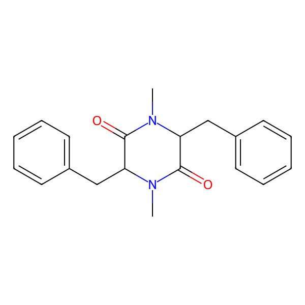 2D Structure of Cyclobis(N-methylphenylalanine)