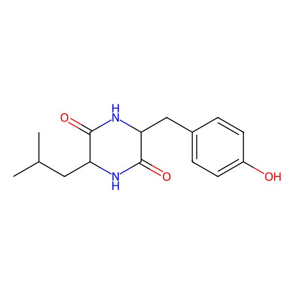 2D Structure of Cyclo(D-Tyr-L-Leu)