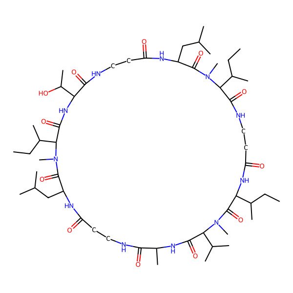 2D Structure of cyclo[DL-Ala-bAla-DL-Leu-D-N(Me)Ile-xiThr-bAla-Leu-N(Me)aIle-bAla-aIle-N(Me)Val]