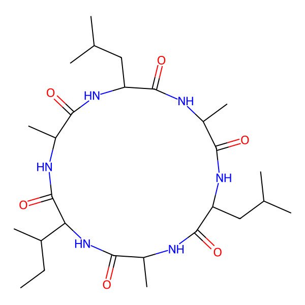 2D Structure of cyclo[DL-Ala-DL-Leu-DL-Ala-DL-Leu-DL-Ala-DL-xiIle]