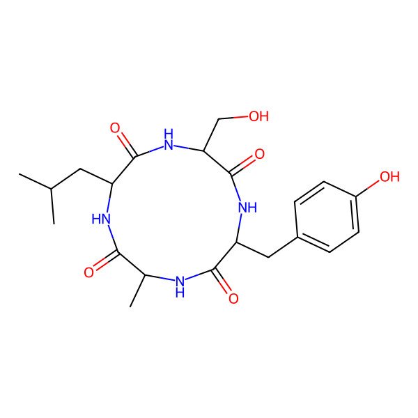 2D Structure of cyclo[DL-Ala-DL-Leu-DL-Ser-DL-Tyr]