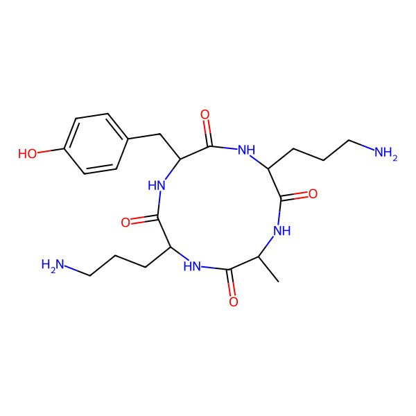2D Structure of cyclo[DL-Ala-DL-Orn-DL-Tyr-DL-Orn]