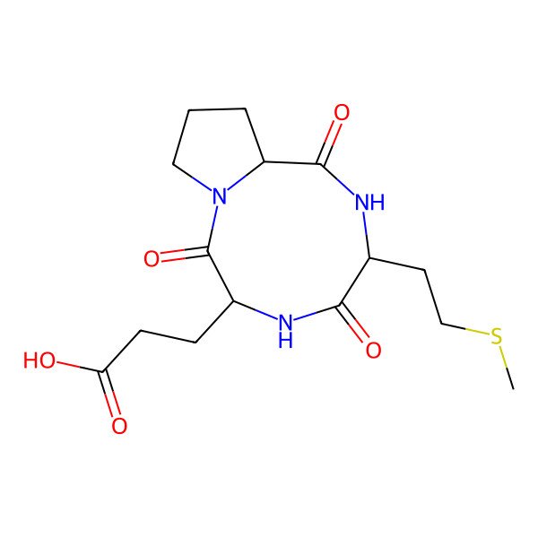 2D Structure of cyclo[DL-Glu-DL-Pro-DL-Met]