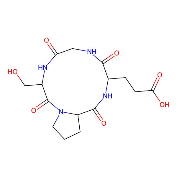 2D Structure of cyclo[DL-Glu-Gly-DL-Ser-DL-Pro]