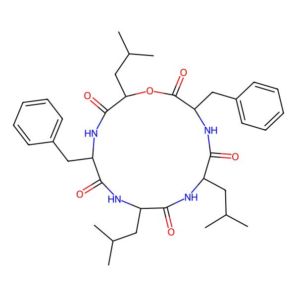 2D Structure of cyclo[DL-Leu-DL-Leu-DL-Phe-DL-OLeu-DL-Phe]