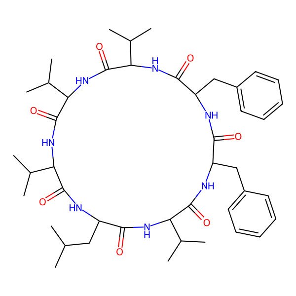 2D Structure of cyclo[DL-Leu-DL-Val-DL-Phe-DL-Phe-DL-Val-DL-Val-DL-Val]