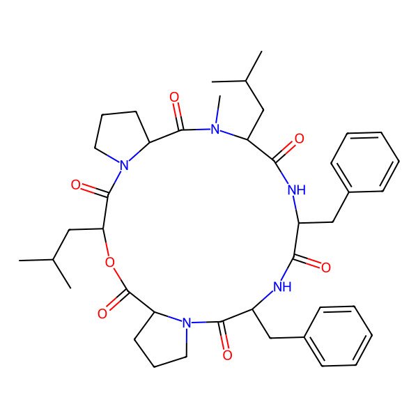 2D Structure of cyclo[DL-N(Me)Leu-DL-Phe-DL-Phe-DL-Pro-DL-OLeu-DL-Pro]